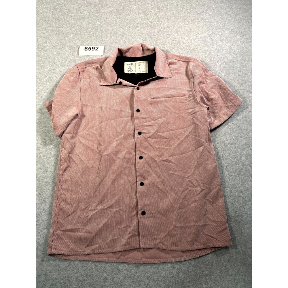 Picture Organic Clothing Shirt Mens XL Pink Corduroy Collared Button Up Casual